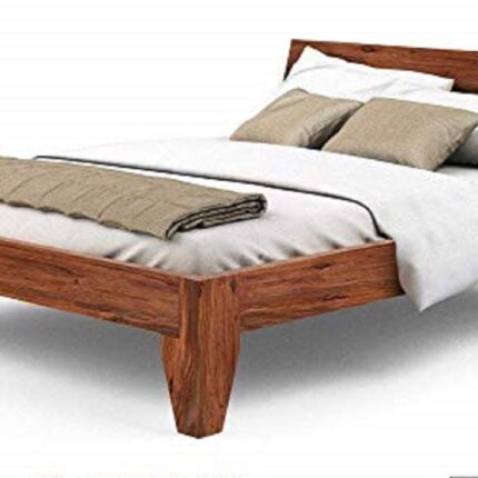 Sheesham Wood Queen Size Bed - Brown