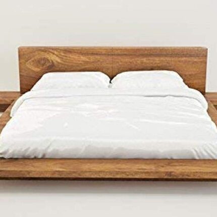 Sheesham Wood Bed - Natural