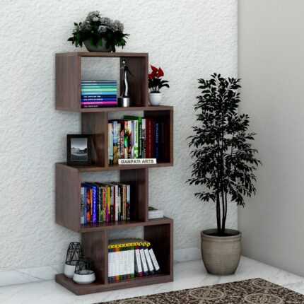 Ganpati Arts Sheesham Wood Book Shelf for Living Room  (Walnut Finish)