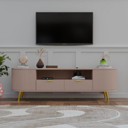 Premium Wooden TV Unit Media Console Cabinet