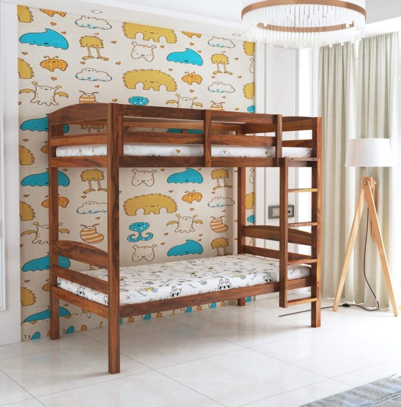 Sheesham Wood Bed - Natural Finish