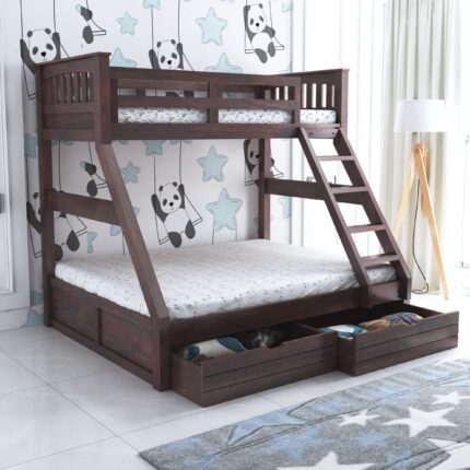 Sheesham Wood Bed - Walnut Finish