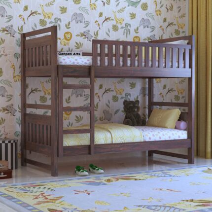 Sheesham Wood Bed - Walnut Finish ()