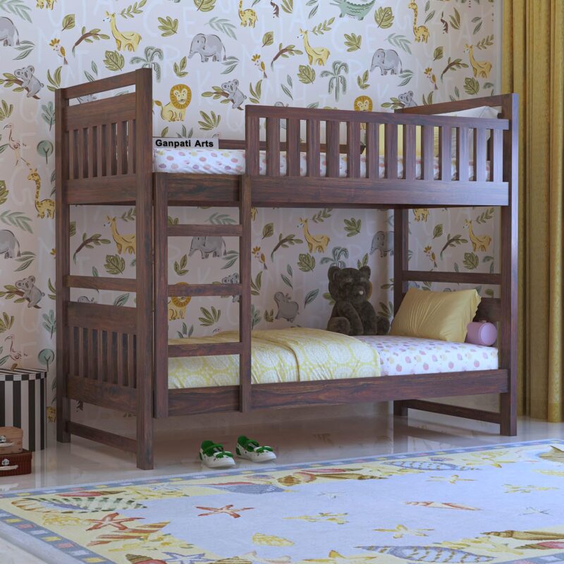 Sheesham Wood Bed - Walnut Finish ()
