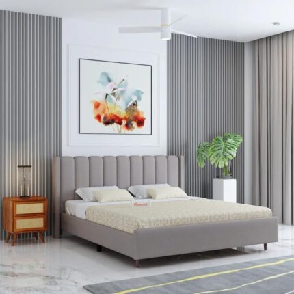 Sheesham Wood King Size Bed - Grey