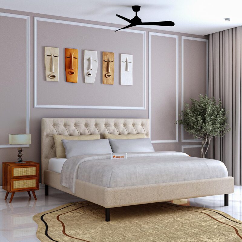Sheesham Wood King Size Bed - Seasame