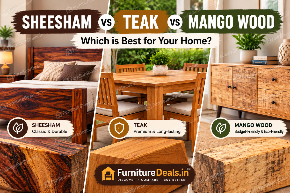 Sheesham vs Teak vs Mango Wood